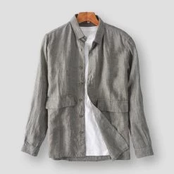 OSMIUM Official Store Saint Morris Broussard Linen Shirt Men's Apparels