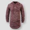 VEAKER Apparel Outlets Store Saint Morris Distressed Longline Hoodie Men's Apparels