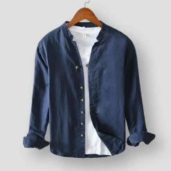 MOGELAISI Official Store North Royal Morrow Linen Shirt