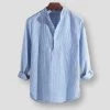 Amymary Store North Royal Antigua Striped Shirt Men's Apparels