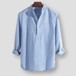 Amymary Store North Royal Antigua Striped Shirt Men's Apparels