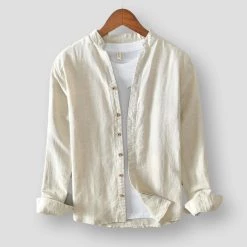 MOGELAISI Official Store North Royal Morrow Linen Shirt