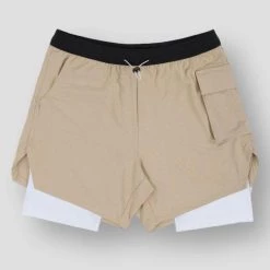 LZP Boys Fitness Store Sky Madrid Double Layer Athletic Shorts Men's Apparels