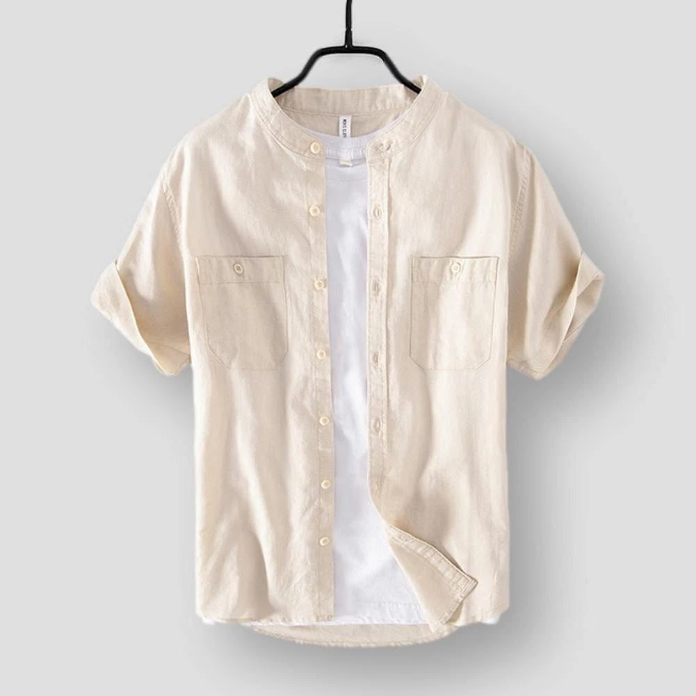 MOGELAISI Official Store North Royal Verdon Linen Shirt Men's Apparels 3 MOGELAISI Official Store North Royal Verdon Linen Shirt Men's Apparels