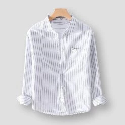 BOKCHOY Official Store Men's Apparels Sky Madrid Brugg Striped Shirt