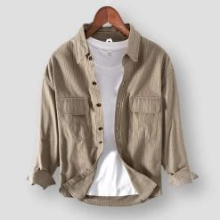 MOGELAISI Official Store North Royal Pierre Striped Shirt Men's Apparels