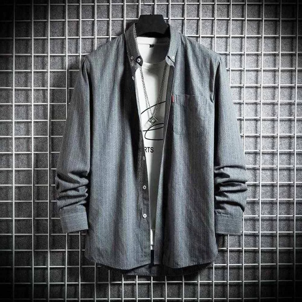 Moringcute Store North Royal Oversized Striped Shirt Men's Apparels 4 Moringcute Store North Royal Oversized Striped Shirt Men's Apparels