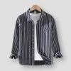 Cotton Linen Store Men's Apparels North Royal Pula Striped Shirt