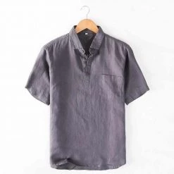 China Cloth Saint Morris Puglia Linen Shirt Men's Apparels
