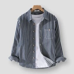 Pinecypress Official Store Saint Morris Zephyr Striped Shirt
