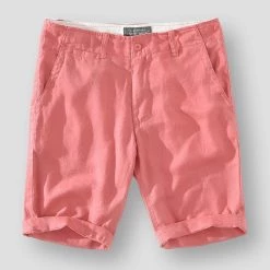 M Cotton Linen Store Sky Madrid Bielefeld Linen Shorts