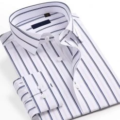 Donghuan Overseas Store North Royal Striped Wrinkle-Resistant Shirt