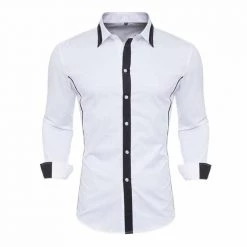 VISADA JAUNA - Store Saint Morris Contrast Slim Long Sleeve Shirt