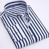 Hall Of Fame Store Saint Morris Long Sleeve Striped Shirt Men's Apparels