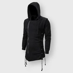 YiBaoXin Store Men's Apparels Saint Morris Lace Up Longline Hoodie 11 YiBaoXin Store Men's Apparels Saint Morris Lace Up Longline Hoodie