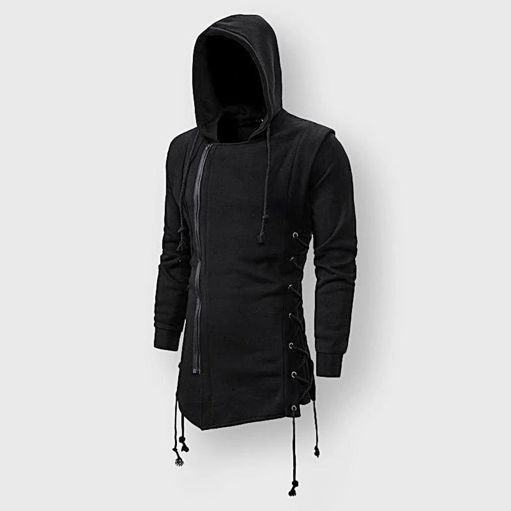 YiBaoXin Store Men's Apparels Saint Morris Lace Up Longline Hoodie 7 YiBaoXin Store Men's Apparels Saint Morris Lace Up Longline Hoodie