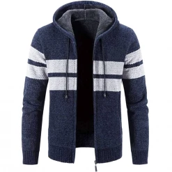 Mountainskin Official Store Men's Apparels North Royal Hooded Fleece Cardigan