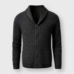 Cashmere Sweater Store Sky Madrid V-Neck Knitted Cardigan Men's Apparels
