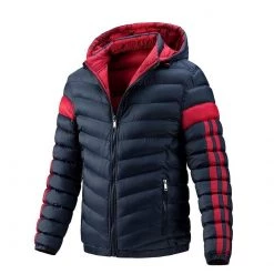 AIOPESON Official Store Men's Apparels Sky Madrid Striped Padded Jacket