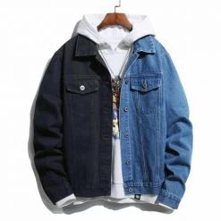 Moderatespace Official Store Men's Apparels Two-Tone Denim Jacket 7 Moderatespace Official Store Men's Apparels Two-Tone Denim Jacket