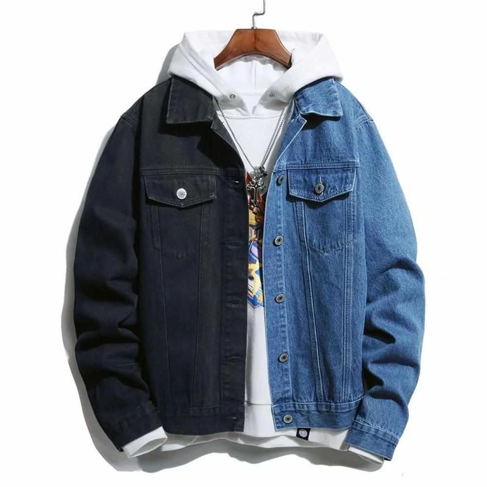 Moderatespace Official Store Men's Apparels Two-Tone Denim Jacket 5 Moderatespace Official Store Men's Apparels Two-Tone Denim Jacket