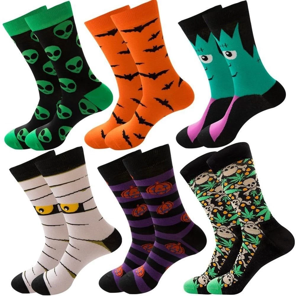 NS-WARDROBE Store Men's Apparels North Royal Halloween Crew Socks 3 NS-WARDROBE Store Men's Apparels North Royal Halloween Crew Socks