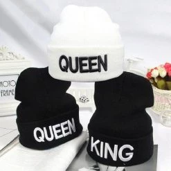 ZUEEBAG Store Sky Madrid King & Queen Knitted Beanie Men's Apparels