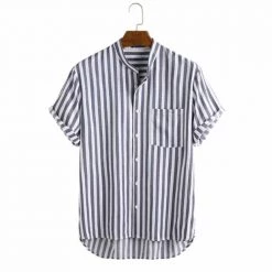 PARKLEES Official Store North Royal Shaka Striped Shirt Men's Apparels