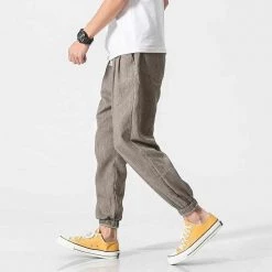 LEGIBLE FACTORY Store Leo Linen Pants Men's Apparels