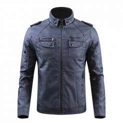Hangzhou Bolubao II Store North Royal Leather Fleece Jacket