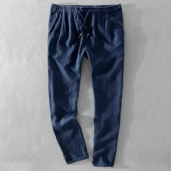 Bruce Lee Brand Store Men's Apparels Sky Madrid Amalfi Linen Pants