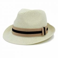 @MH Hat Sky Madrid Straw Fedora Hat Men's Apparels