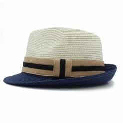 @MH Hat Sky Madrid Straw Fedora Hat Men's Apparels