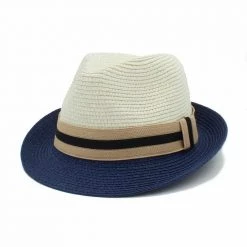 @MH Hat Sky Madrid Straw Fedora Hat Men's Apparels