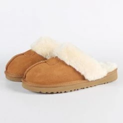 Aaa88888888 Store Women's Apparels Sky Madrid Fur Suede Slippers