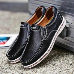 Masorini 007 Store Men's Apparels Carter Leather Slip-on