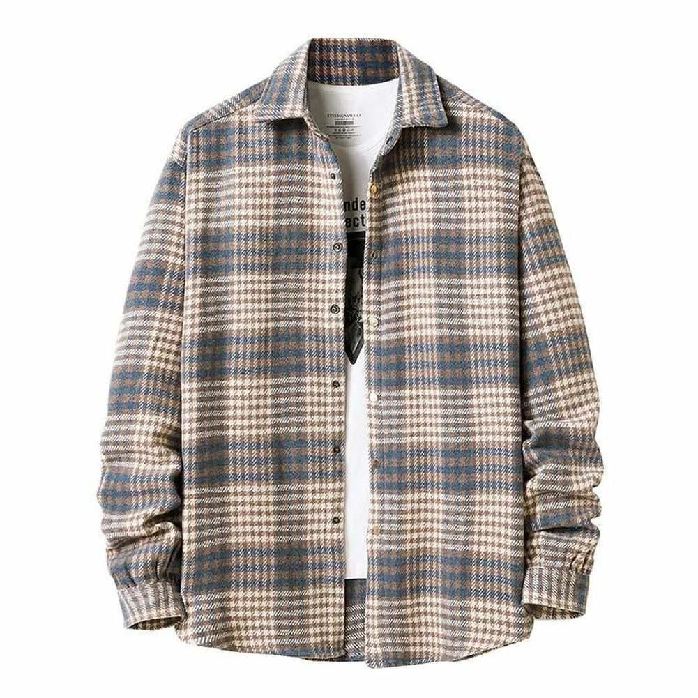 YiBaoXin Store North Royal Button-Up Plaid Shirt 4 YiBaoXin Store North Royal Button-Up Plaid Shirt