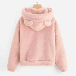 Silvia Store Women's Apparels North Royal Fluffy Ear Hoodie 9 Silvia Store Women's Apparels North Royal Fluffy Ear Hoodie