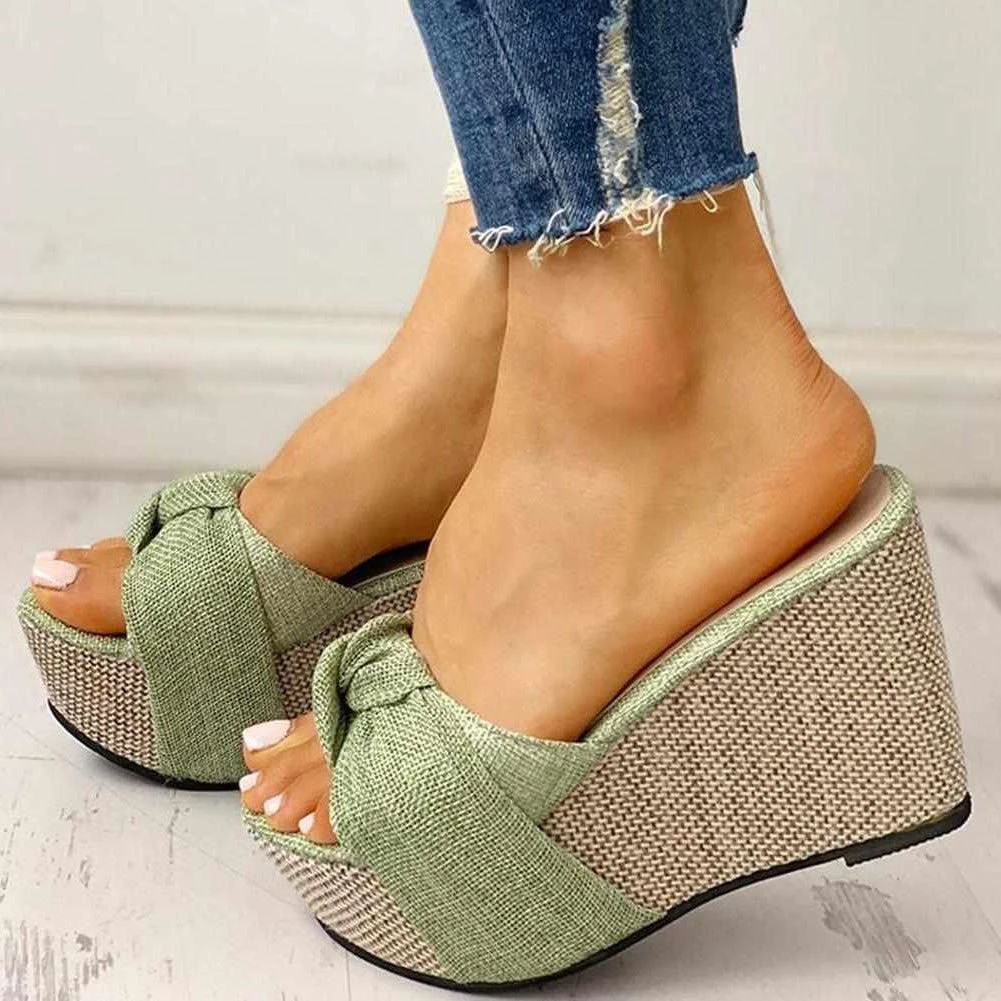 Emanuel Store Saint Morris Open Toe Knot Wedges Women's Apparels 6 Emanuel Store Saint Morris Open Toe Knot Wedges Women's Apparels