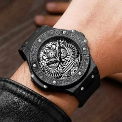 GIMTO Official Store Men's Apparels Sugar Skull Quartz Watch 7 GIMTO Official Store Men's Apparels Sugar Skull Quartz Watch