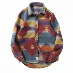 GONTHWID Official Store Saint Morris Tribal Button-up Shirt