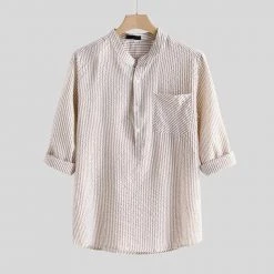 Velvet Girl Store North Royal Colorful Linen Shirt Men's Apparels