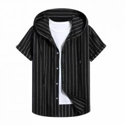 Challengers Store Men's Apparels North Royal Hooded Short Sleeve Shirt