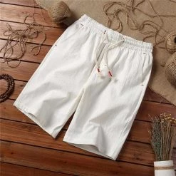 Made In Asia Store Men's Apparels North Royal Guam Linen Shorts