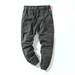MANLUODANNI Oversea Store Drawstring Cargo Pants Men's Apparels