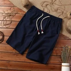 Made In Asia Store Men's Apparels North Royal Guam Linen Shorts