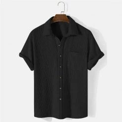 OG Waves Store Men's Apparels Sky Madrid Short Sleeve Textured Shirt