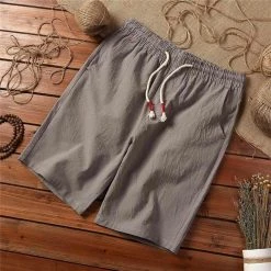 Made In Asia Store Men's Apparels North Royal Guam Linen Shorts