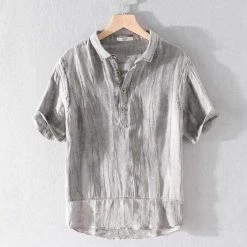 Cotton Linen Store Sky Madrid Kauai Linen Shirt