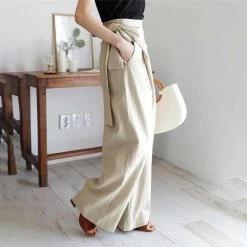 In My Closet Store Vintage Finesse Wide-Leg Pants Women's Apparels
